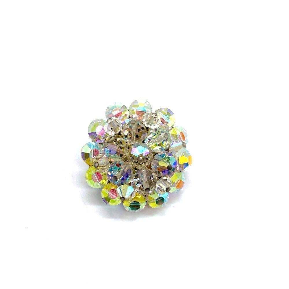 Aurora Borealis Crystal Broach